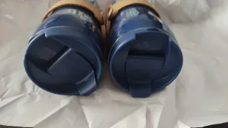 Lote 2 vasos térmicos azules