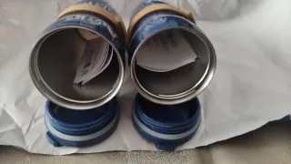 Lote 2 vasos térmicos azules