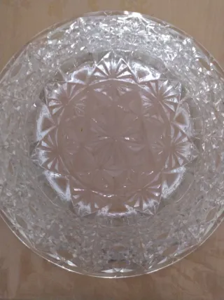 Frutero de vidrio decorado