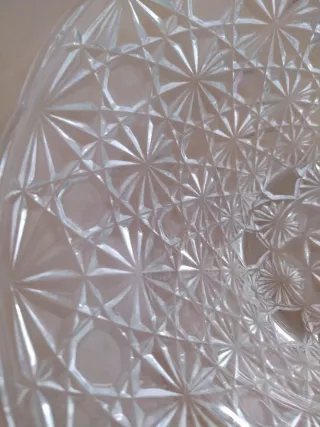 Frutero de vidrio decorado