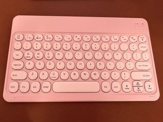 Teclado Inalámbrico Rosa Bluetooth