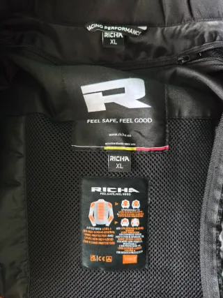 Chaqueta Moto 4 Estaciones Richa Negra Naranja