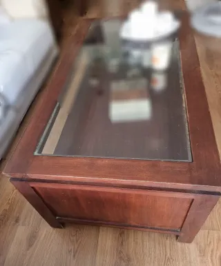 Mesa Centro Madera Banak Importa Cristal