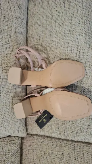 Sandalias Massimo Dutti Piel Serpiente Tacon