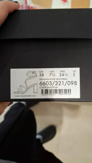 Sandalias Massimo Dutti Piel Serpiente Tacon