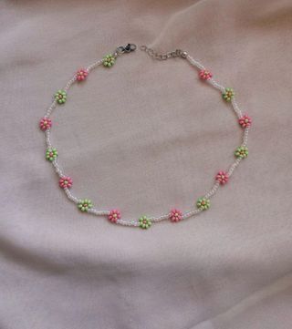 Collana fiori fatta a mano