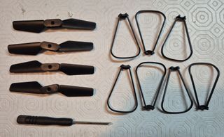 Dron plegable con cámara, mando y funda como nuevo