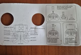 Dron plegable con cámara, mando y funda como nuevo