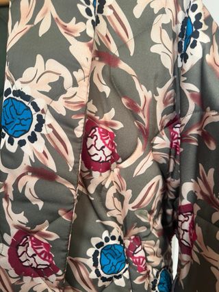 Kimono acolchado estampado