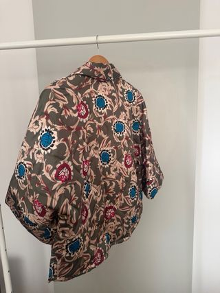 Kimono acolchado estampado