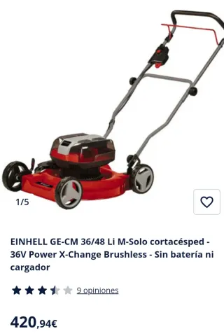 Cortacésped Einhell GE-CM 36/48 Li M-Solo
