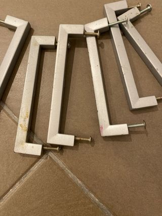 12 Tiradores de armario plateados