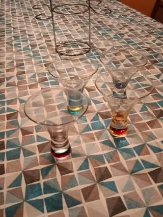 Juego de cóctel cristal y metal