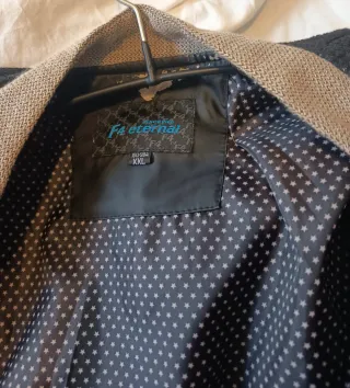 Cazadora vintage Eternal beige y negra Talla XXL