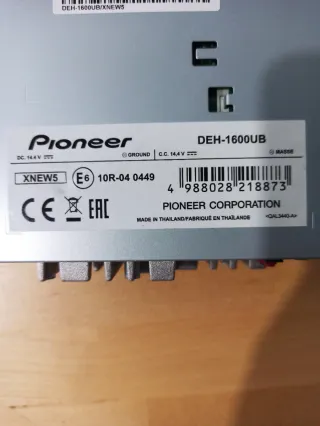 Pioneer DEH-1600UB Radio CD Coche
