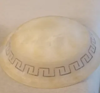 Plafón LED redondo blanco y marrón