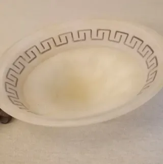 Plafón LED redondo blanco y marrón