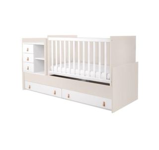 Cuna madera multifuncional con colchon nuevo