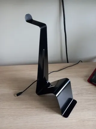 Soporte Tablet y Auriculares Negro