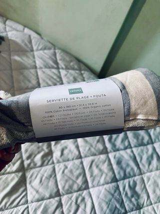 Telo mare Geneviève Lethu cotone biologico 100x180