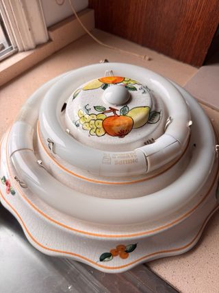 Lámpara de cocina cerámica con frutas