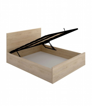 Cama Canapé Con Cabecero. Natural