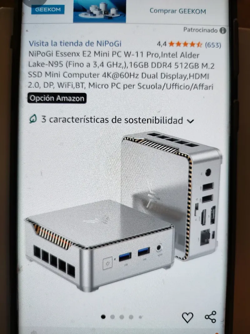 NiPoGi Essenx E2 Mini PC Intel Alder Lake-N95