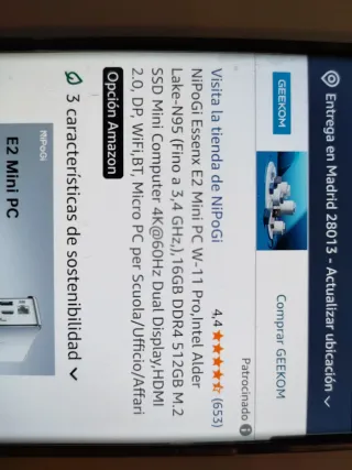 NiPoGi Essenx E2 Mini PC Intel Alder Lake-N95