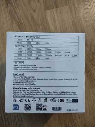 NiPoGi Essenx E2 Mini PC Intel Alder Lake-N95