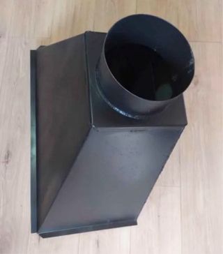 Campana metallica per barbecue/camino 80cm