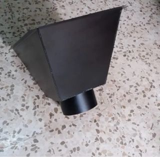 Campana metallica per barbecue/camino 80cm