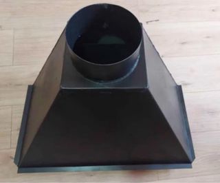 Campana metallica per barbecue/camino 80cm