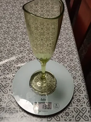 4 Copas de cava verdes