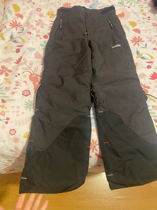 Pantalón esquí niña negro 6 años (115-124cm).