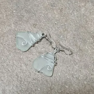 Orecchini handmade vetro di mare