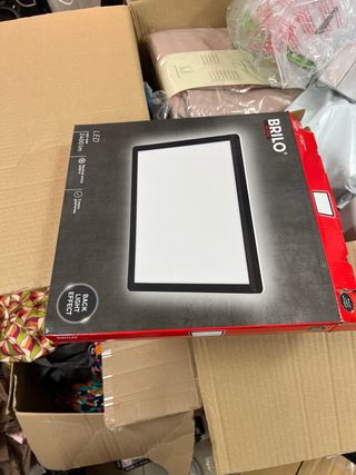 Plafón LED Briloner Plano Negro 18W