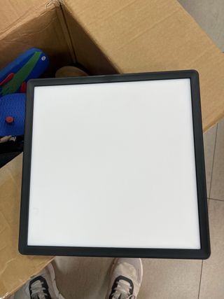 Plafón LED Briloner Plano Negro 18W