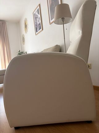 Poltrona Relax Manuale Bianca in Similpelle