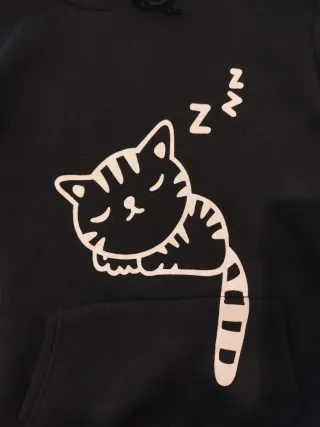 Sudadera con capucha y orejas de gato