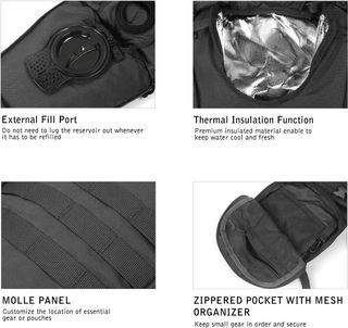 Mochila Hidratación Táctica Unigear 2.5L Depósito