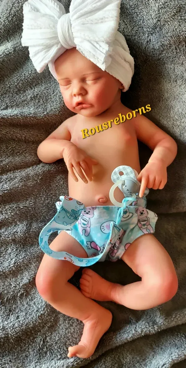 Bambina Reborn in silicone marshmallow 46cm