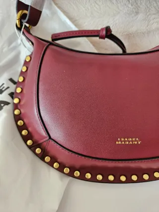Bolso Isabel Marant Borgoña Tachuelas Doradas