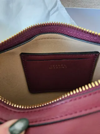 Bolso Isabel Marant Borgoña Tachuelas Doradas