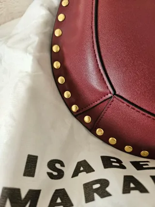 Bolso Isabel Marant Borgoña Tachuelas Doradas