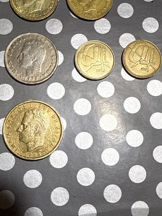 Lote monedas españolas 100, 5, 1 peseta