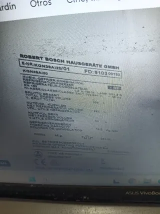 Cajones congelador Bosh refrigerador KGN39AI20