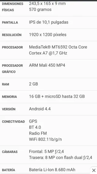 Tablet Aquaris E10 Negra con Funda