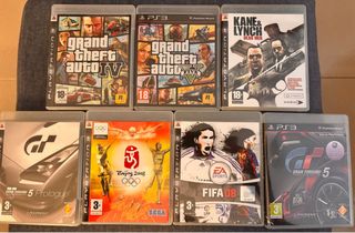 Lote Juegos PS3: GTA IV, V, Kane & Lynch, FIFA 08,