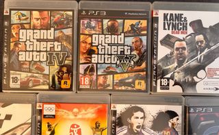 Lote Juegos PS3: GTA IV, V, Kane & Lynch, FIFA 08,
