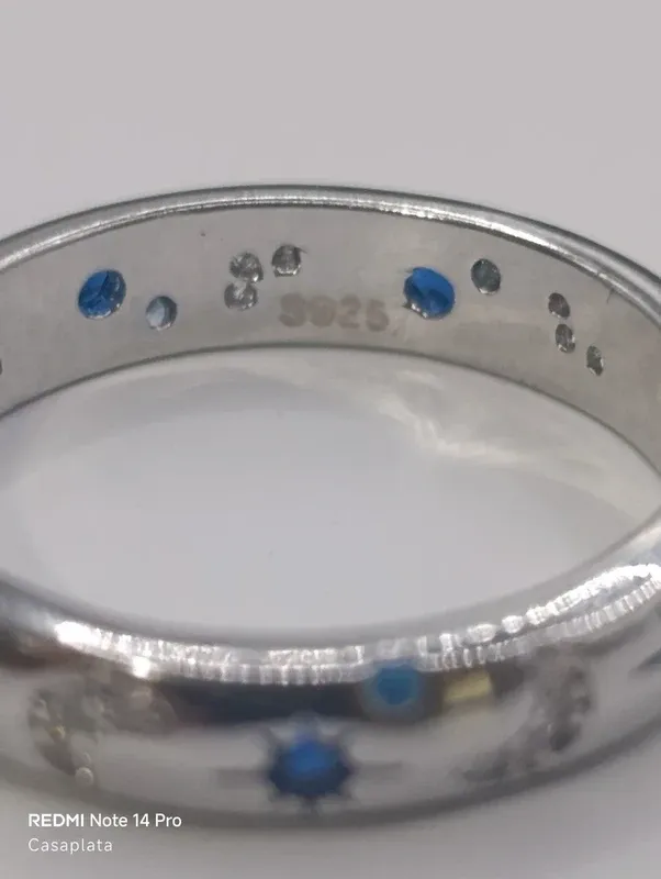 Anillo tipo alianza S925 "Noche" CP618